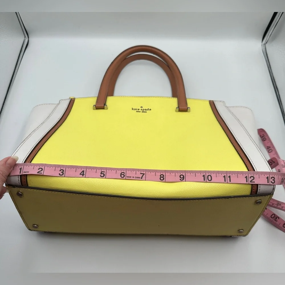 Kate Spade Patterson Drive Large Geraldine Colorblock Satchel Limelight Yellow